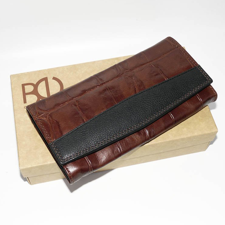 Dámská prémiová kožená peněženka COMBO LEATHER s vlastním textem a monogramem – luxusní design