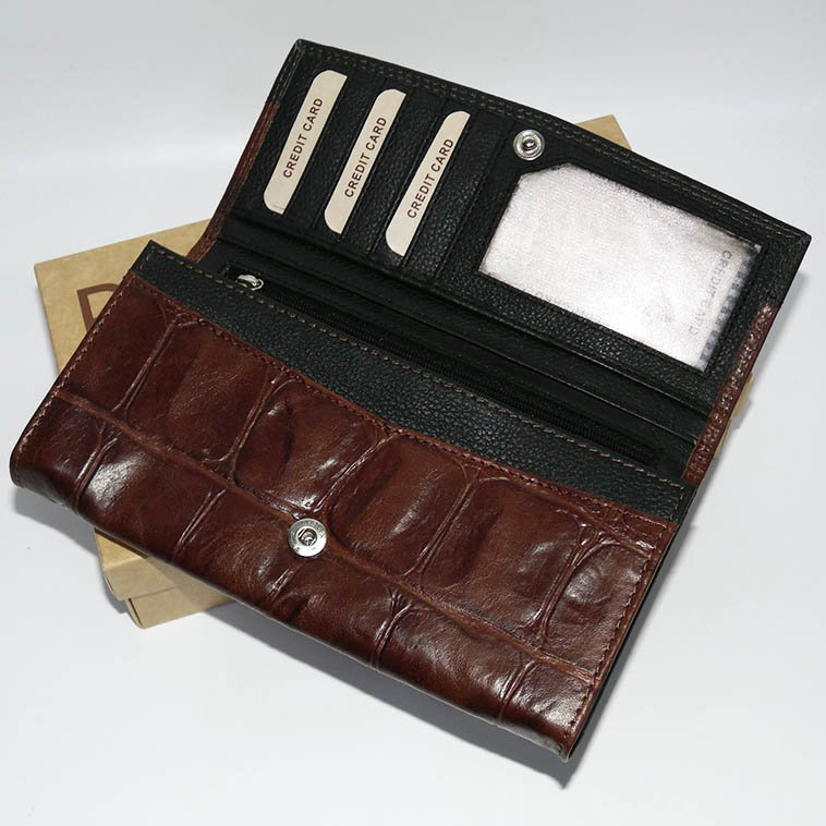 Dámská prémiová kožená peněženka COMBO LEATHER s vlastním textem a monogramem – luxusní design