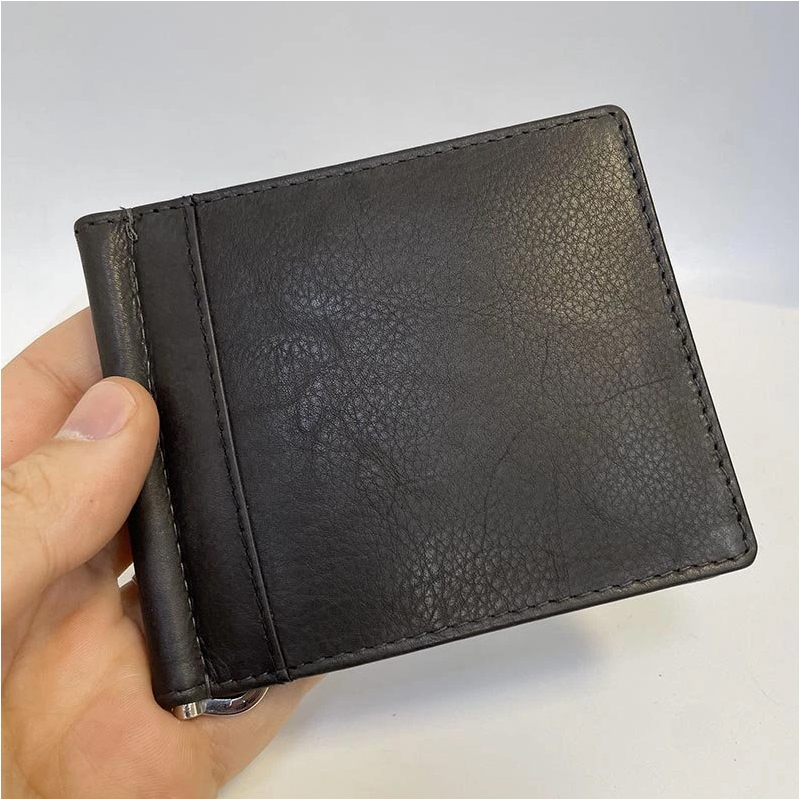 Pánská kožená dolarovka s monogramem | Luxusní hnědá peněženka z pravé kůže