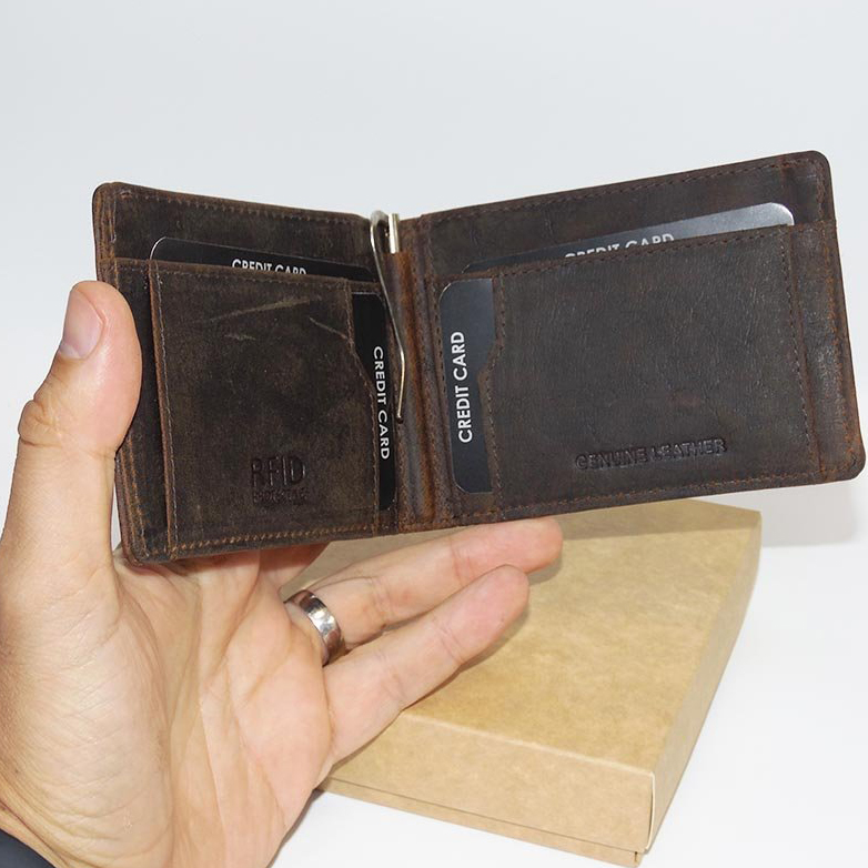 Hnědá kožená dolarovka s fotkou, monogramem nebo textem | BEORIGINAL