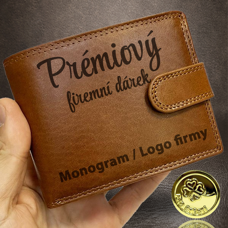 Prémiové firemní dárky - peněženka s logem firmy