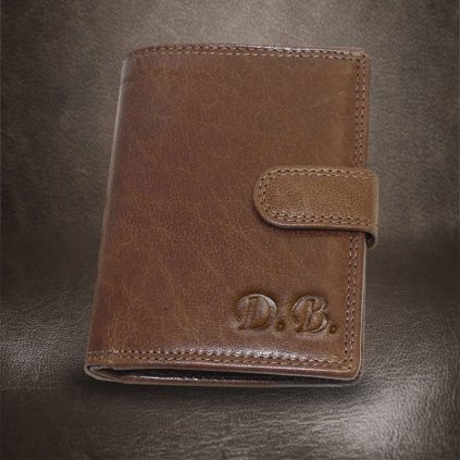 Pánská kožená peněženka ROYAL Leather s monogramem (ražba)