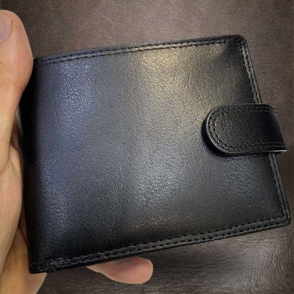 Pánská kožená peněženka ROYAL Leather s monogramem (ražba)