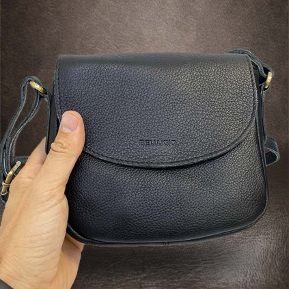 Dámská černá kožená kabelka BELLUGIO Leather | velikost XS extra malá