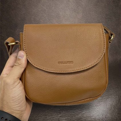 Dámská hnědá kožená kabelka BELLUGIO Leather | velikost XS extra malá