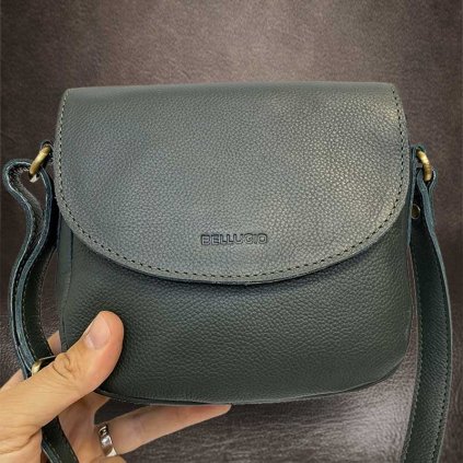 Dámská zelená kožená kabelka BELLUGIO Leather | velikost XS extra malá