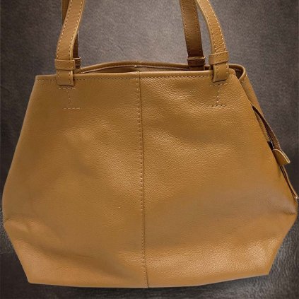 Dámská prémiová (2 tvary) hnědá kožená kabelka BELLUGIO Leather | velikost XL extra velká