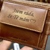 Pánská kožená peněženka ROYAL Leather s monogramem, textem nebo fotkou  + Akce - zlatá mince Pro štěstí ZDARMA