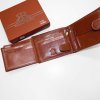 Pánská hnědá kožená peněženka Ricardo Leather RFID s monogramem (ražba)