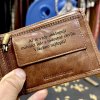 Pánská kožená peněženka ROYAL Leather RFID s vlastním monogramem, textem nebo fotkou  + Akce - zlatá mince Pro štěstí ZDARMA