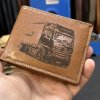 Pánská kožená peněženka ROYAL Leather RFID s vlastním monogramem, textem nebo fotkou  + Akce - zlatá mince Pro štěstí ZDARMA