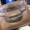 Pánská kožená peněženka ROYAL Leather RFID s vlastním monogramem, textem nebo fotkou  + Akce - zlatá mince Pro štěstí ZDARMA