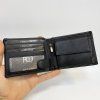 Pánská černá kožená peněženka PREMIUM Leather RFID s monogramem a vlastním textem