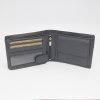Pánská šedá kožená peněženka BEORIGINAL Leather RFID s vlastním monogramem, textem nebo fotkou