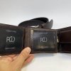 Pánský kožený set EXCLUSIVE RFID ROYAL Leather hnědý kožená peněženka a kožený pásek s monogramem (ražba)