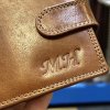 Pánská kožená peněženka ROYAL Leather s monogramem (ražba)  + Akce - zlatá mince Pro štěstí ZDARMA