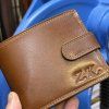 Pánská kožená peněženka ROYAL Leather s monogramem (ražba)  + Akce - zlatá mince Pro štěstí ZDARMA