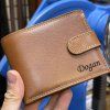 Pánská kožená peněženka ROYAL Leather s monogramem (ražba)  + Akce - zlatá mince Pro štěstí ZDARMA