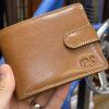 Pánská kožená peněženka ROYAL Leather s monogramem (ražba)  + Akce - zlatá mince Pro štěstí ZDARMA