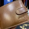 Pánská kožená peněženka ROYAL Leather s monogramem (ražba)  + Akce - zlatá mince Pro štěstí ZDARMA