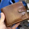 Pánská kožená peněženka PREMIUM Leather s monogramem (ražba)  + Akce - zlatá mince Pro štěstí ZDARMA