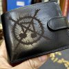 Pánská kožená peněženka ROYAL Leather s monogramem a vlastním textem  + Akce - zlatá mince Pro štěstí ZDARMA