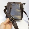 Pánská hnědá PREMIUM Leather kožená crossbody messenger taška přes rameno | velikost L velká