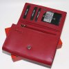 Dámská červená kožená peněženka BELLUGIO s monogramem a vlastním textem
