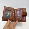 Pánská hnědá kožená peněženka Ricardo Leather RFID s monogramem (ražba)