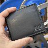 Pánská černá kožená peněženka BEORIGINAL Leather RFID s monogramem (ražba)  + Akce - zlatá mince Pro štěstí ZDARMA