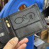 Pánská černá kožená peněženka BEORIGINAL Leather RFID s monogramem (ražba)  + Akce - zlatá mince Pro štěstí ZDARMA