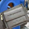 Pánská černá kožená peněženka BEORIGINAL Leather RFID s monogramem (ražba)  + Akce - zlatá mince Pro štěstí ZDARMA