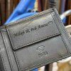 Pánská černá kožená peněženka BEORIGINAL Leather RFID s monogramem (ražba)  + Akce - zlatá mince Pro štěstí ZDARMA