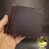 Pánská hnědá kožená dolarovka BEORIGINAL Leather s monogramem (ražba)