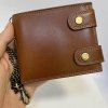 Pánská kožená peněženka s řetízkem ROYAL Leather RFID s monogramem, textem nebo fotkou