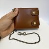 Pánská kožená peněženka s řetízkem ROYAL Leather RFID s monogramem, textem nebo fotkou