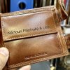 Pánská kožená peněženka s řetízkem ROYAL Leather RFID s monogramem, textem nebo fotkou  + Akce - zlatá mince Pro štěstí ZDARMA