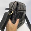 Pánská černá WILD Leather kožená crossbody messenger taška přes rameno | velikost L velká