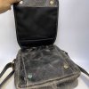 Pánská černá WILD Leather kožená crossbody messenger taška přes rameno | velikost L velká