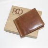 Hnědá kožená dolarovka ROYAL Leather s monogramem a vlastním textem