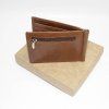 Hnědá kožená dolarovka ROYAL Leather s monogramem a vlastním textem