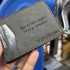 Černá kožená dolarovka BEORIGINAL Leather s monogramem a vlastním textem  + Akce - zlatá mince Pro štěstí ZDARMA