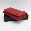 Dámská červená kožená peněženka BELLUGIO Leather s monogramem a vlastním textem