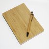 Bambusový zápisník A5 s bambusovou propiskou BEORIGINAL s monogramem, vlastním textem nebo fotkou
