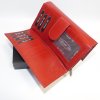 Dámská červená kožená peněženka BELLUGIO Leather s monogramem a vlastním textem