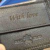 Černá SLIM kožená peněženka BEORIGINAL Leather s monogramem (ražba)  + Akce - zlatá mince Pro štěstí ZDARMA