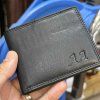 Černá SLIM kožená peněženka BEORIGINAL Leather s monogramem (ražba)  + Akce - zlatá mince Pro štěstí ZDARMA