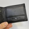 Černá SLIM kožená peněženka BEORIGINAL Leather s monogramem (ražba)