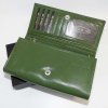 Dámská zelená kožená peněženka BELLUGIO Leather s monogramem a vlastním textem