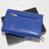 Dámská modrá kožená peněženka BELLUGIO s monogramem a vlastním textem